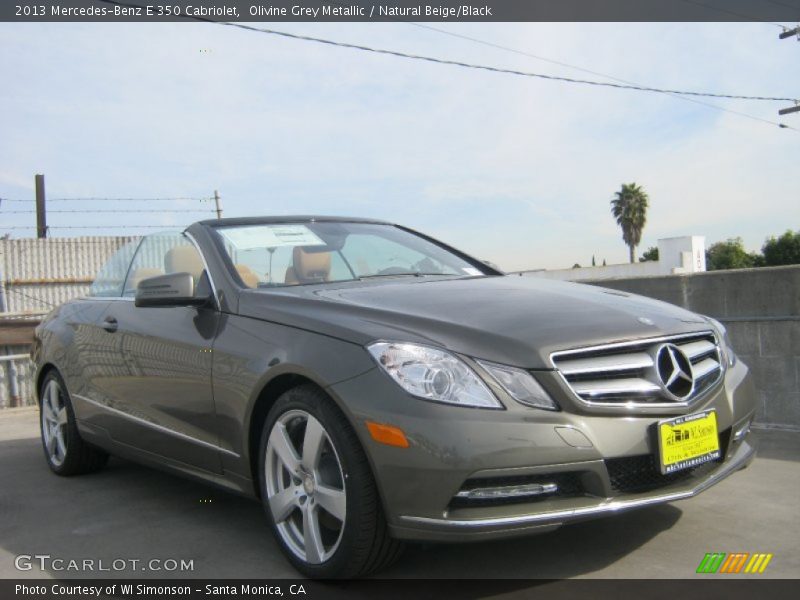 Olivine Grey Metallic / Natural Beige/Black 2013 Mercedes-Benz E 350 Cabriolet