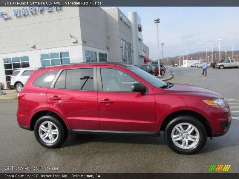 Venetian Red / Beige 2010 Hyundai Santa Fe GLS 4WD
