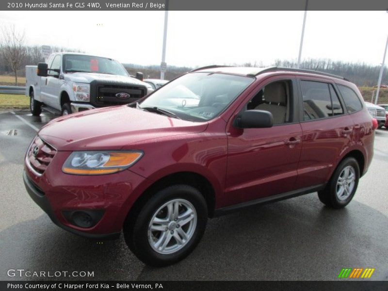 Venetian Red / Beige 2010 Hyundai Santa Fe GLS 4WD