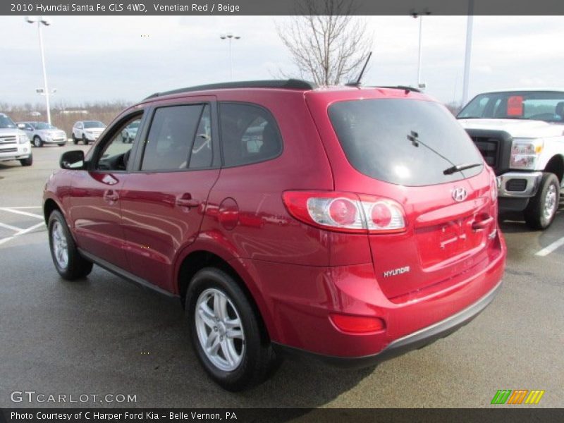 Venetian Red / Beige 2010 Hyundai Santa Fe GLS 4WD