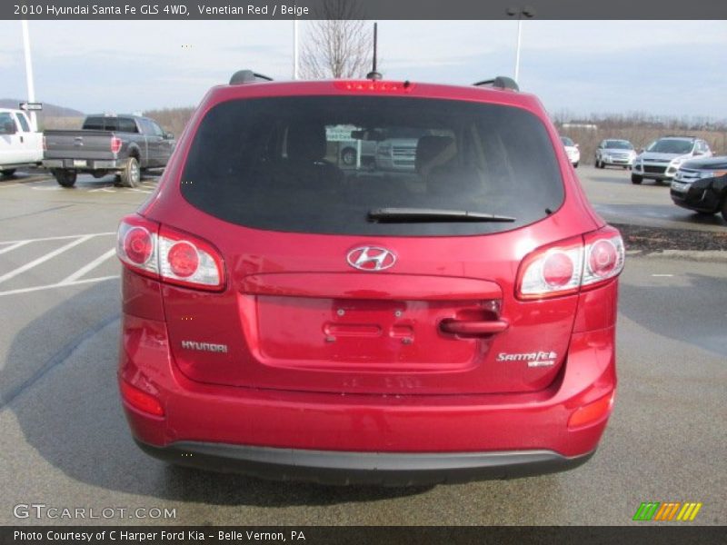Venetian Red / Beige 2010 Hyundai Santa Fe GLS 4WD