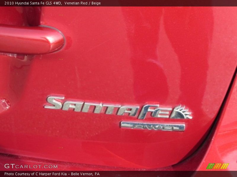 Venetian Red / Beige 2010 Hyundai Santa Fe GLS 4WD