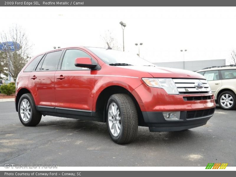 Redfire Metallic / Camel 2009 Ford Edge SEL