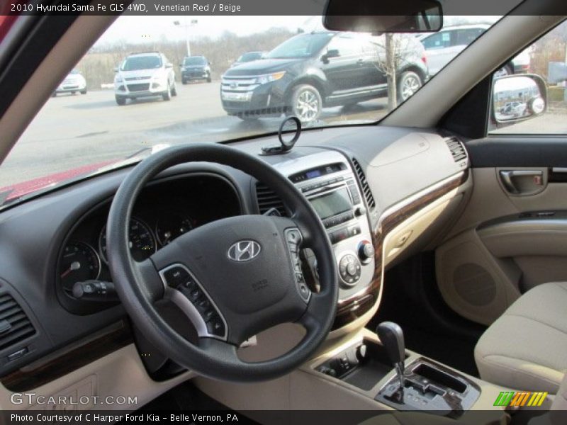 Venetian Red / Beige 2010 Hyundai Santa Fe GLS 4WD