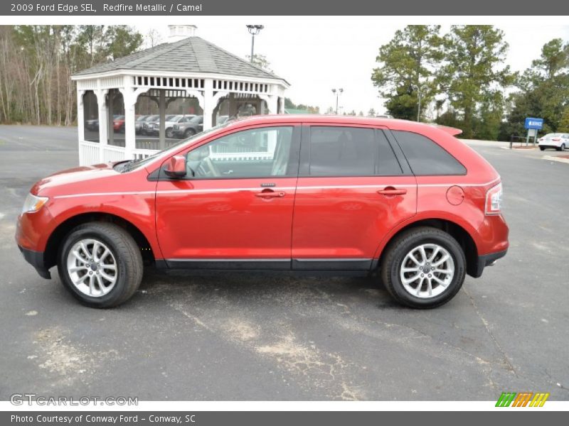 Redfire Metallic / Camel 2009 Ford Edge SEL