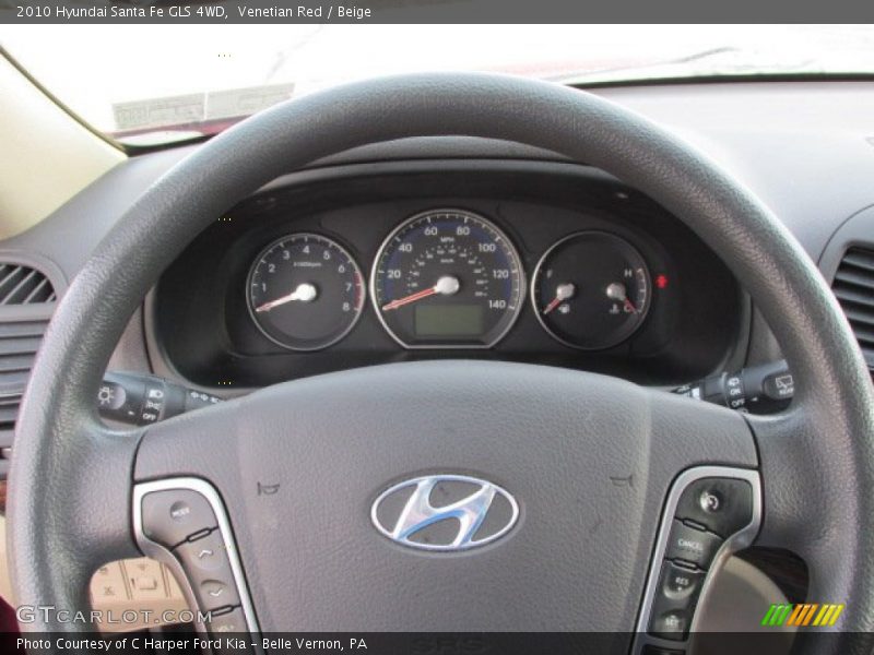 Venetian Red / Beige 2010 Hyundai Santa Fe GLS 4WD