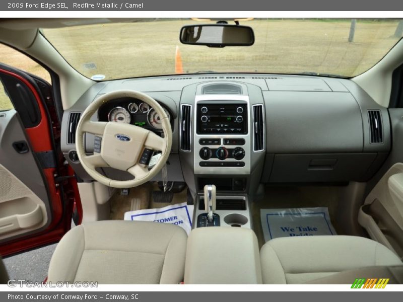Redfire Metallic / Camel 2009 Ford Edge SEL