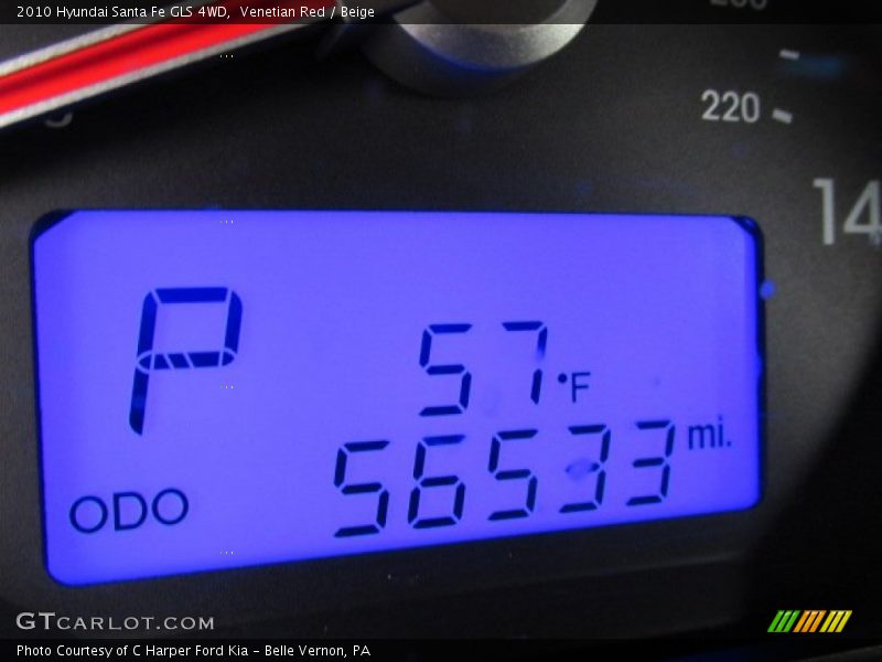 Venetian Red / Beige 2010 Hyundai Santa Fe GLS 4WD