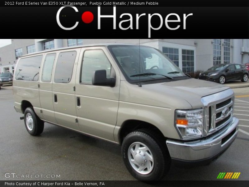 Pueblo Gold Metallic / Medium Pebble 2012 Ford E Series Van E350 XLT Passenger