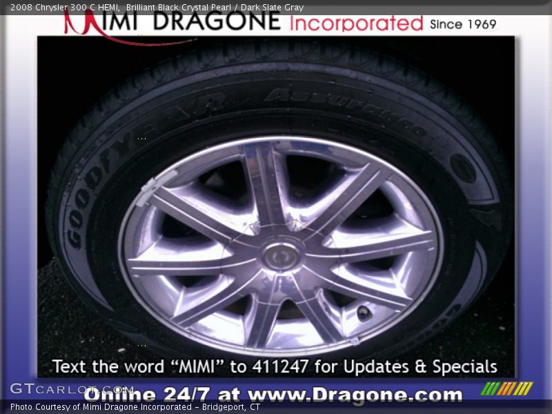 Brilliant Black Crystal Pearl / Dark Slate Gray 2008 Chrysler 300 C HEMI