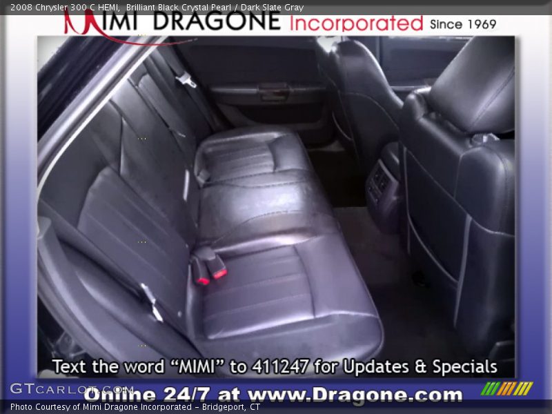 Brilliant Black Crystal Pearl / Dark Slate Gray 2008 Chrysler 300 C HEMI