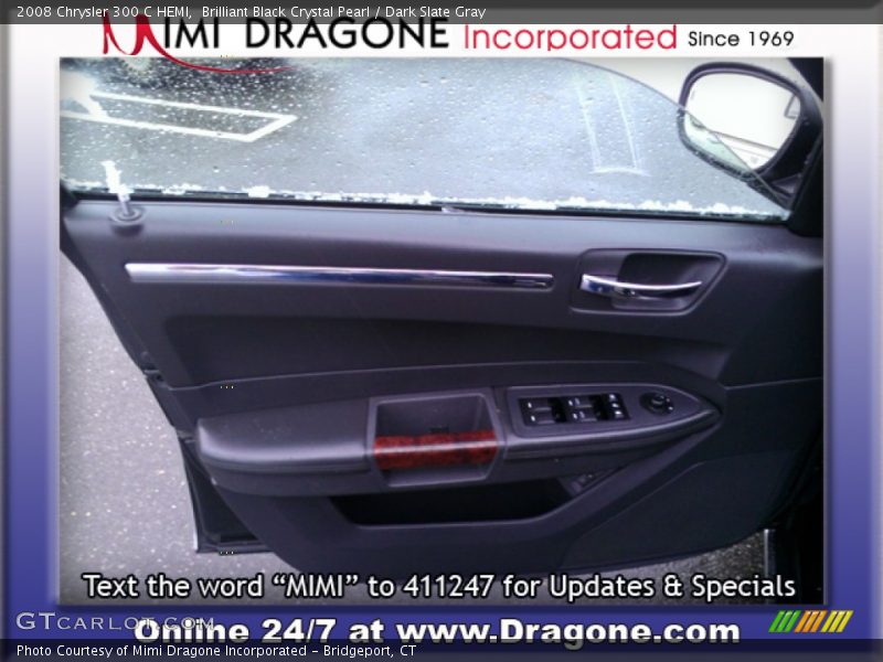 Brilliant Black Crystal Pearl / Dark Slate Gray 2008 Chrysler 300 C HEMI