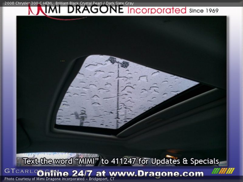 Brilliant Black Crystal Pearl / Dark Slate Gray 2008 Chrysler 300 C HEMI