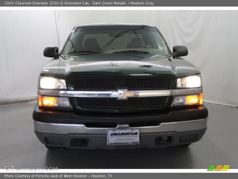 Dark Green Metallic / Medium Gray 2003 Chevrolet Silverado 1500 LS Extended Cab