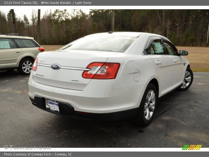 White Suede Metallic / Light Stone 2010 Ford Taurus SEL