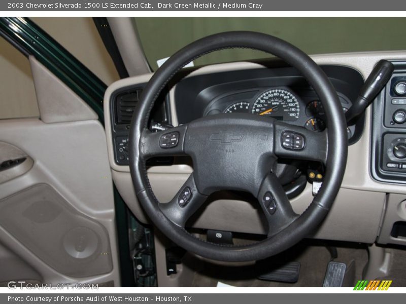 Dark Green Metallic / Medium Gray 2003 Chevrolet Silverado 1500 LS Extended Cab