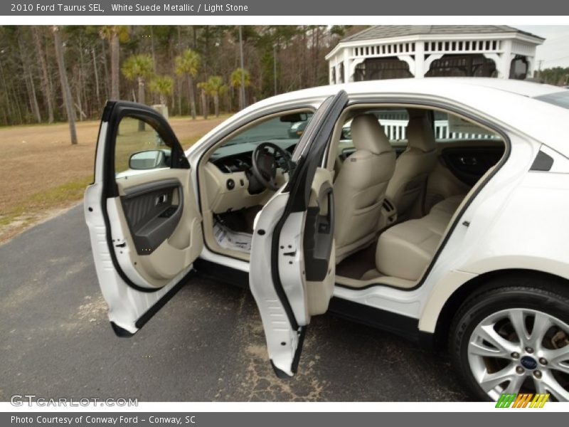 White Suede Metallic / Light Stone 2010 Ford Taurus SEL