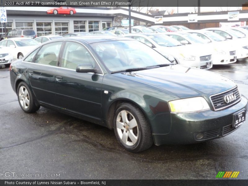 Irish Green Pearl Effect / Platinum 2003 Audi A6 2.7T quattro Sedan