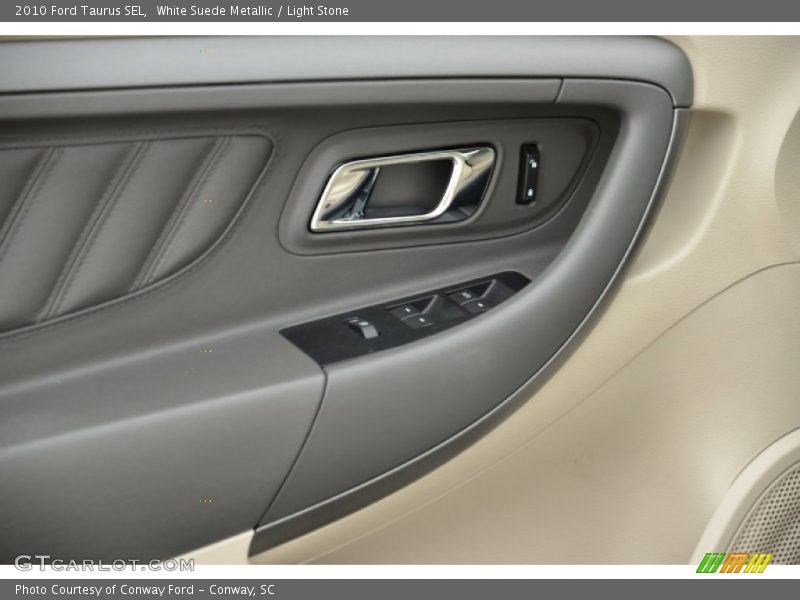White Suede Metallic / Light Stone 2010 Ford Taurus SEL