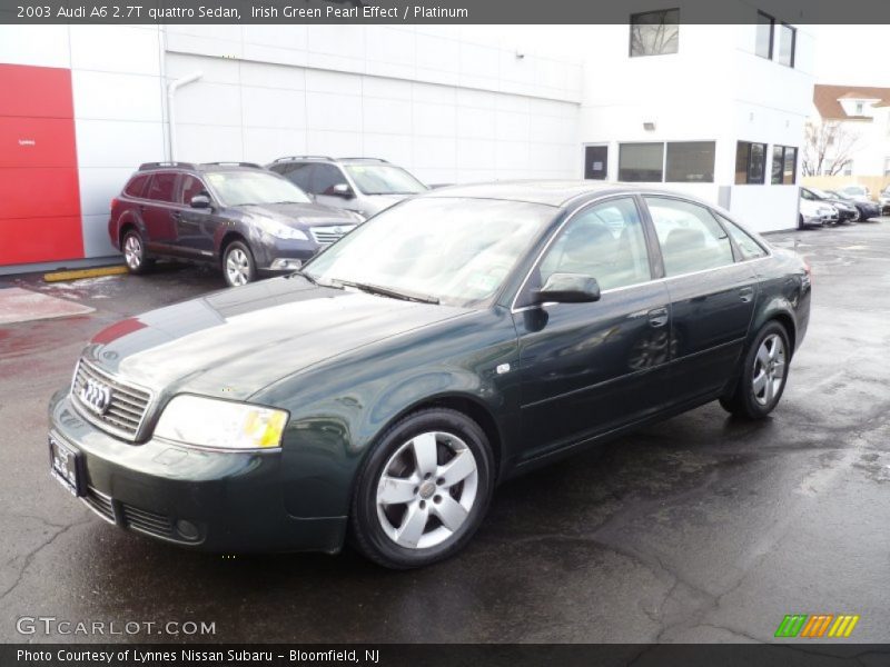Irish Green Pearl Effect / Platinum 2003 Audi A6 2.7T quattro Sedan