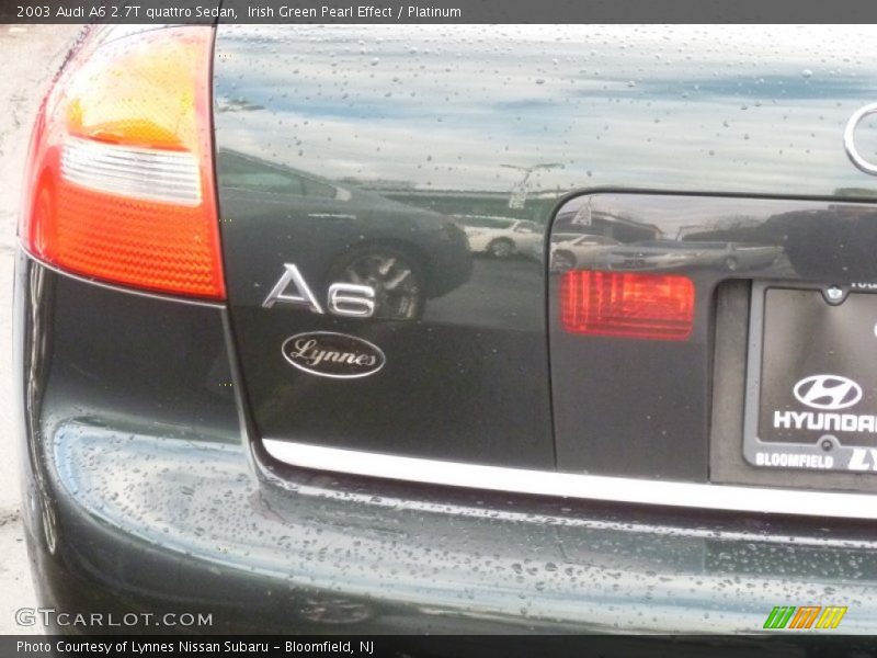 Irish Green Pearl Effect / Platinum 2003 Audi A6 2.7T quattro Sedan