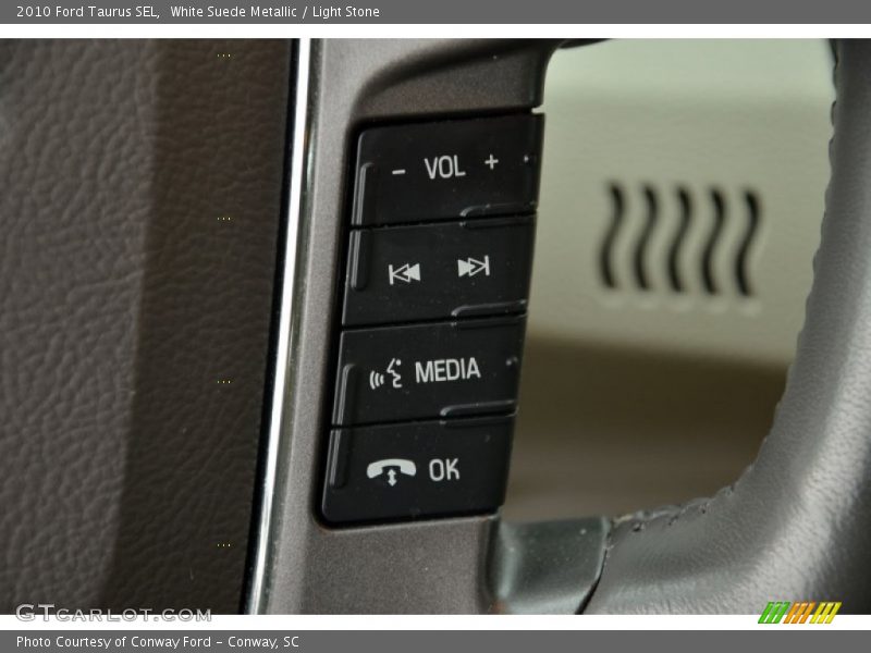 White Suede Metallic / Light Stone 2010 Ford Taurus SEL