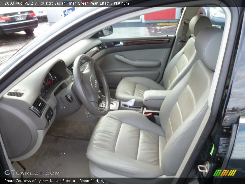 Irish Green Pearl Effect / Platinum 2003 Audi A6 2.7T quattro Sedan