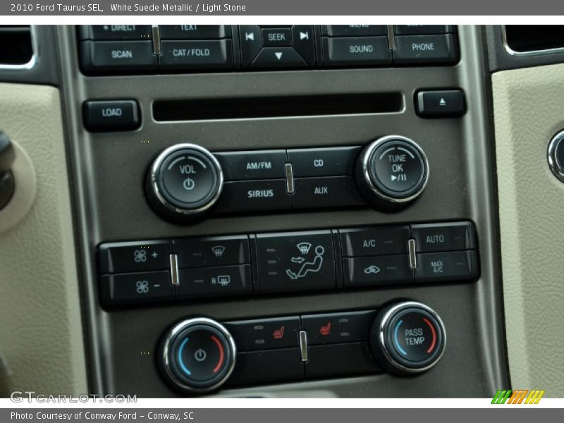 White Suede Metallic / Light Stone 2010 Ford Taurus SEL