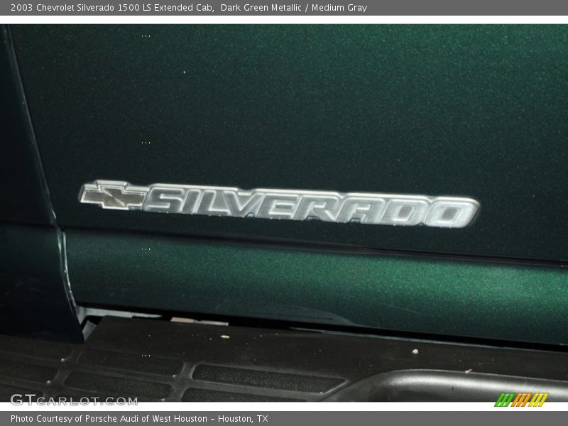 Dark Green Metallic / Medium Gray 2003 Chevrolet Silverado 1500 LS Extended Cab