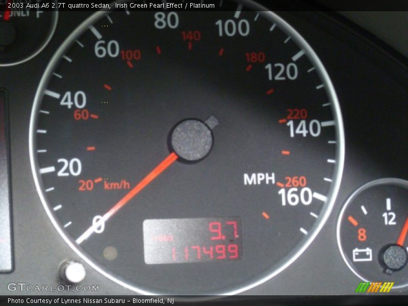 Irish Green Pearl Effect / Platinum 2003 Audi A6 2.7T quattro Sedan