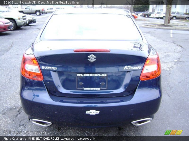 Deep Sea Blue Metallic / Beige 2010 Suzuki Kizashi SE