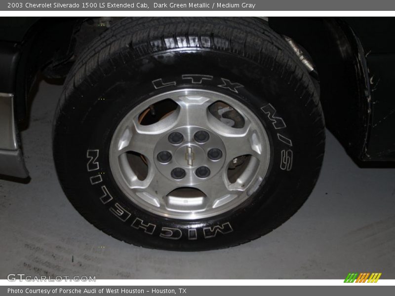 Dark Green Metallic / Medium Gray 2003 Chevrolet Silverado 1500 LS Extended Cab