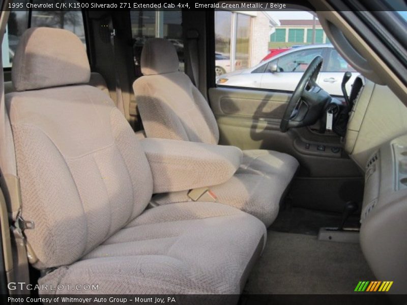 Emerald Green Metallic / Beige 1995 Chevrolet C/K K1500 Silverado Z71 Extended Cab 4x4