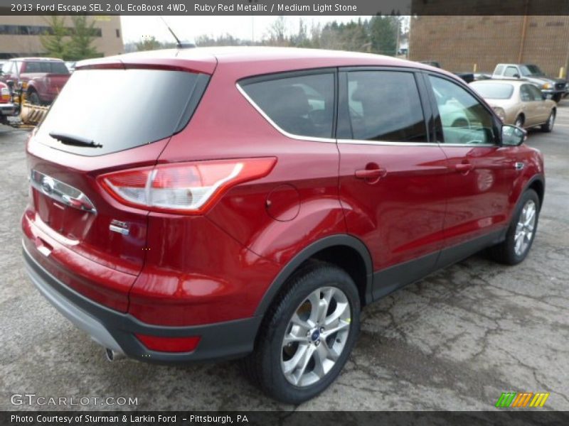 Ruby Red Metallic / Medium Light Stone 2013 Ford Escape SEL 2.0L EcoBoost 4WD