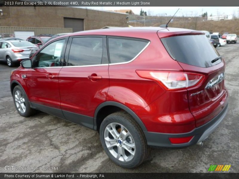 Ruby Red Metallic / Medium Light Stone 2013 Ford Escape SEL 2.0L EcoBoost 4WD