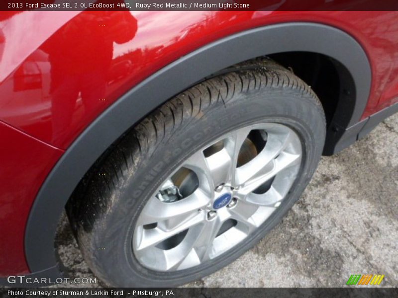 Ruby Red Metallic / Medium Light Stone 2013 Ford Escape SEL 2.0L EcoBoost 4WD
