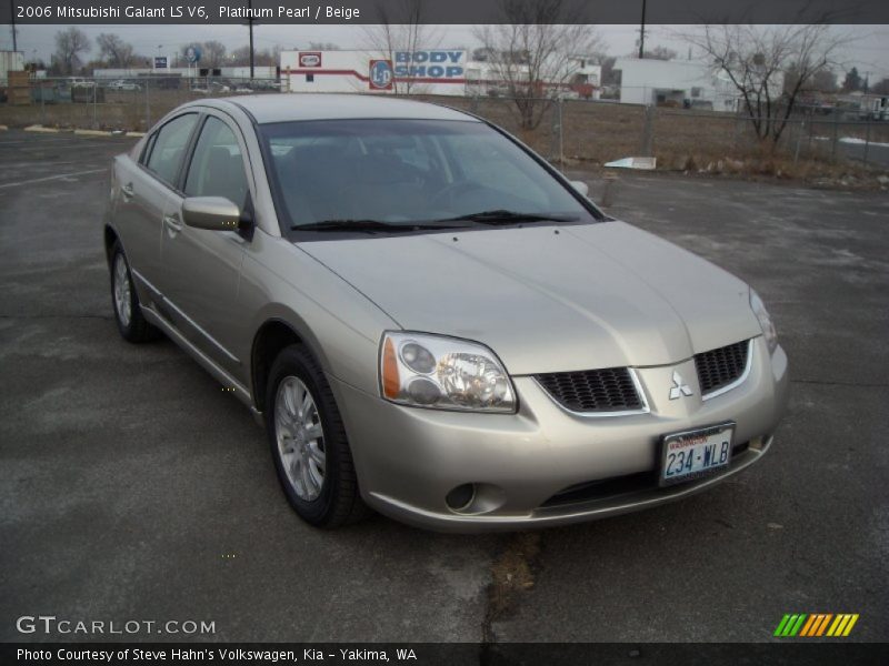 Platinum Pearl / Beige 2006 Mitsubishi Galant LS V6