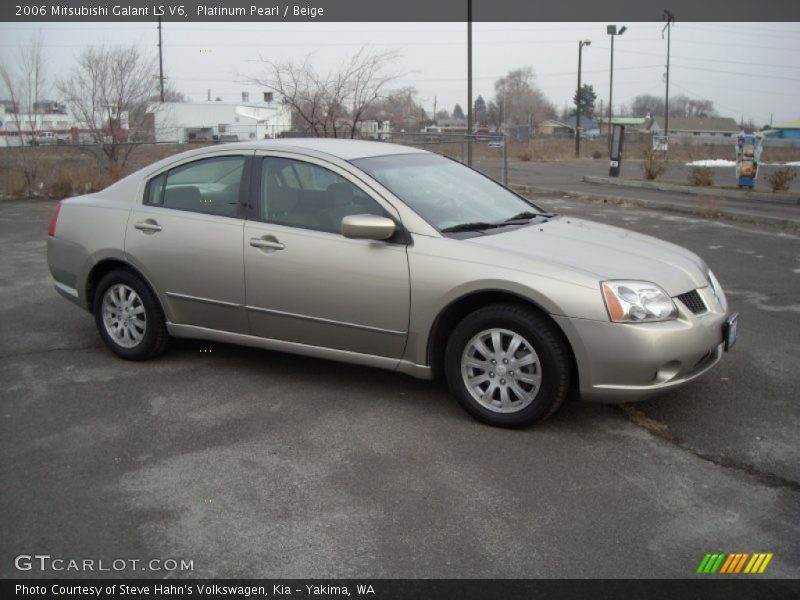 Platinum Pearl / Beige 2006 Mitsubishi Galant LS V6