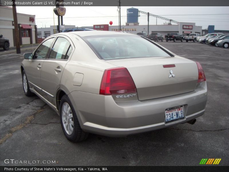 Platinum Pearl / Beige 2006 Mitsubishi Galant LS V6