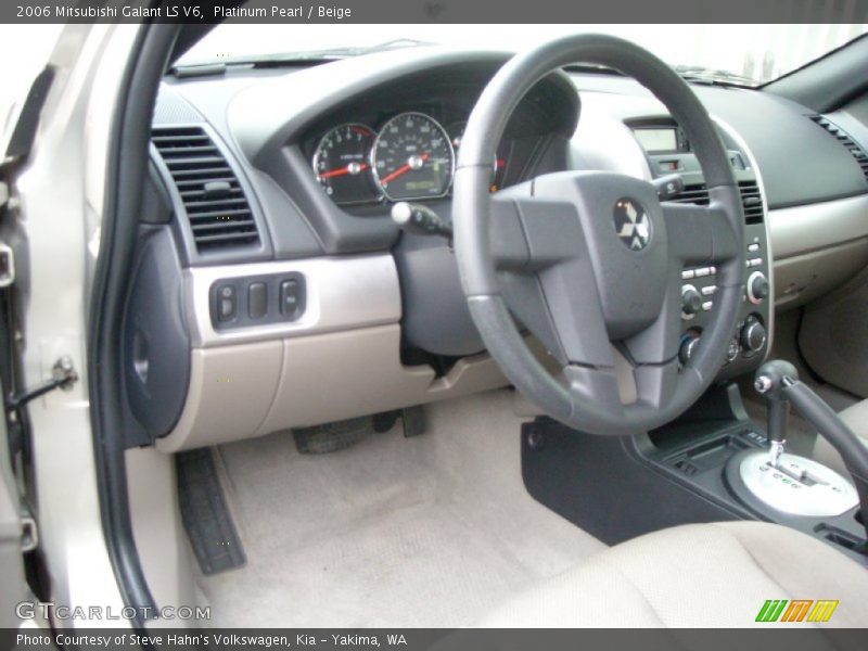 Platinum Pearl / Beige 2006 Mitsubishi Galant LS V6