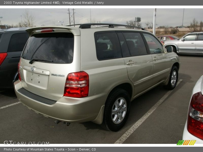 Vintage Gold Metallic / Ivory 2003 Toyota Highlander Limited 4WD