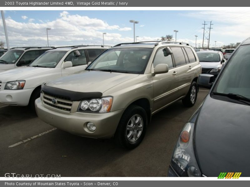 Vintage Gold Metallic / Ivory 2003 Toyota Highlander Limited 4WD