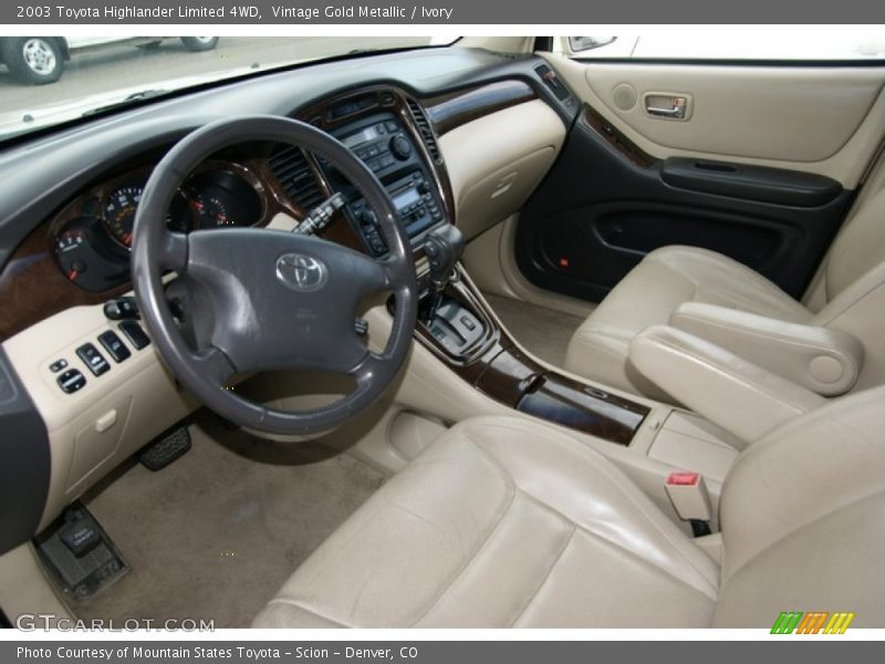 Vintage Gold Metallic / Ivory 2003 Toyota Highlander Limited 4WD