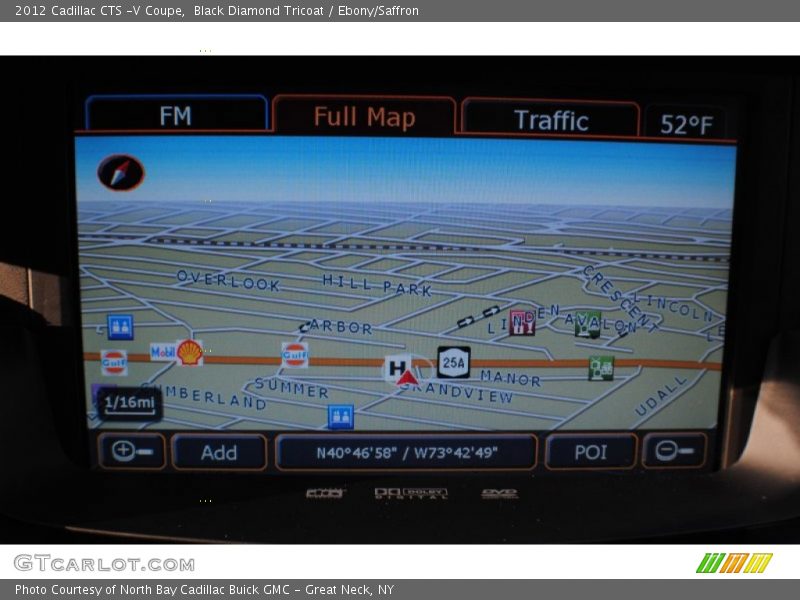 Navigation of 2012 CTS -V Coupe