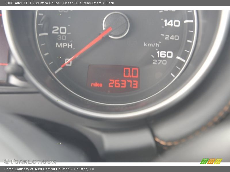 Ocean Blue Pearl Effect / Black 2008 Audi TT 3.2 quattro Coupe