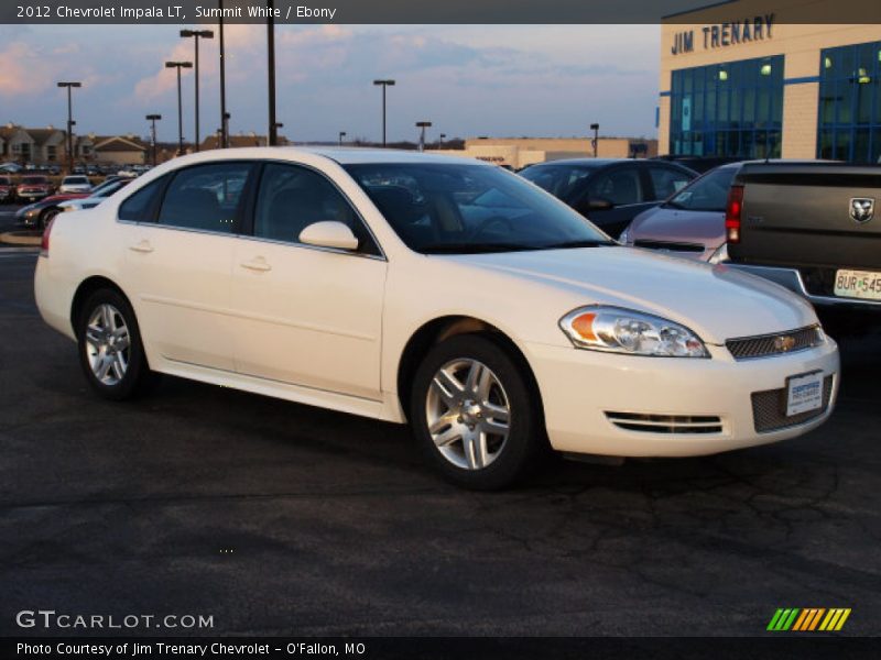 Summit White / Ebony 2012 Chevrolet Impala LT