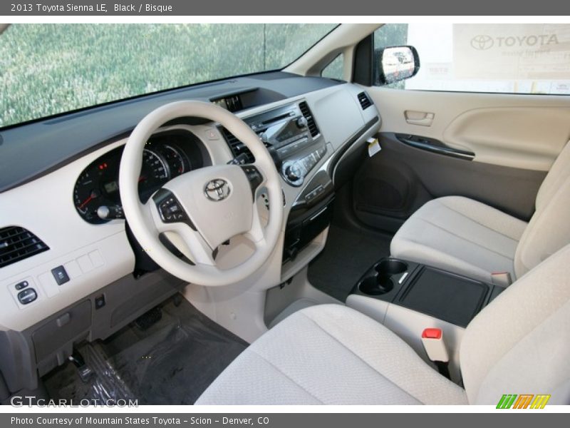 Black / Bisque 2013 Toyota Sienna LE