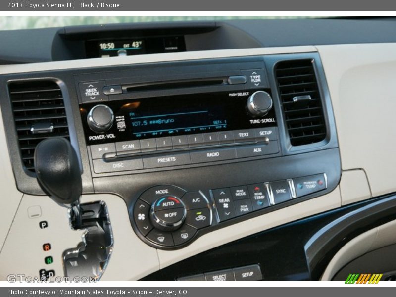 Black / Bisque 2013 Toyota Sienna LE