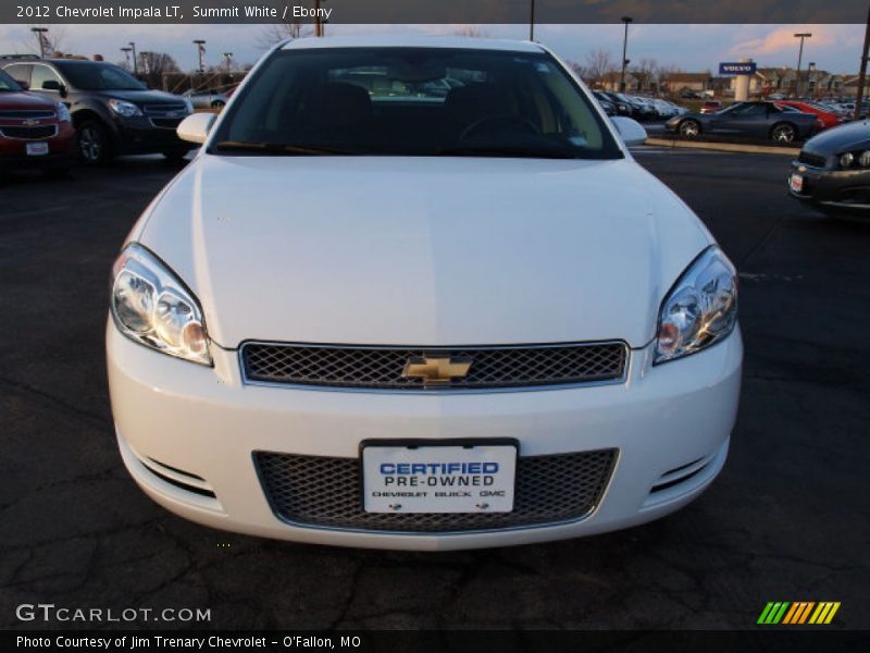 Summit White / Ebony 2012 Chevrolet Impala LT