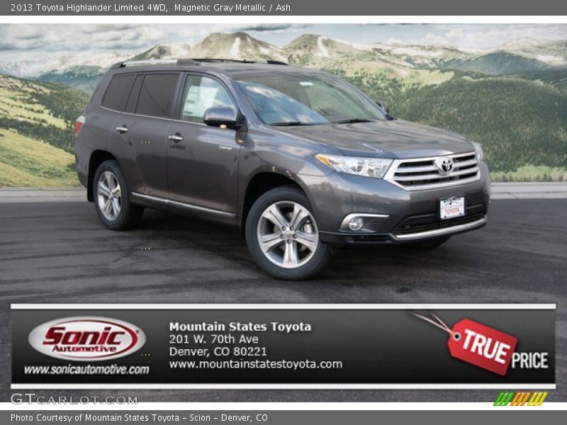 Magnetic Gray Metallic / Ash 2013 Toyota Highlander Limited 4WD